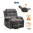 thumbnail image 3 of Towallmark Power Lift Recliner Chair for Elderly, Oversized Electric Lift Chair with Heat and Massage, Corduroy Adjustable Recliner with Cup Holders & Side Pocket for Living Room, 3 of 7