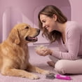 thumbnail image 4 of Poodle Pet Dematting Fur Rake Comb Brush Tool - Dog and Cat Comb with Long 2.5 Inches Steel Safety Blades for Detangling Matted or Knotted Undercoat Hair (Pink), 4 of 10