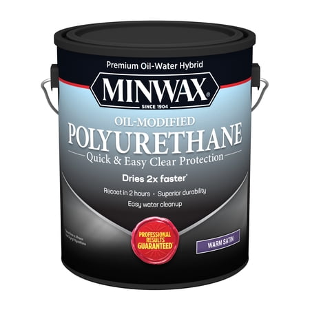 Minwax 710310000 Water-Based Oil-Modified Polyurethane, Warm Gloss, Clear, 1 Gallon, (1 Piece, 1 Pack)