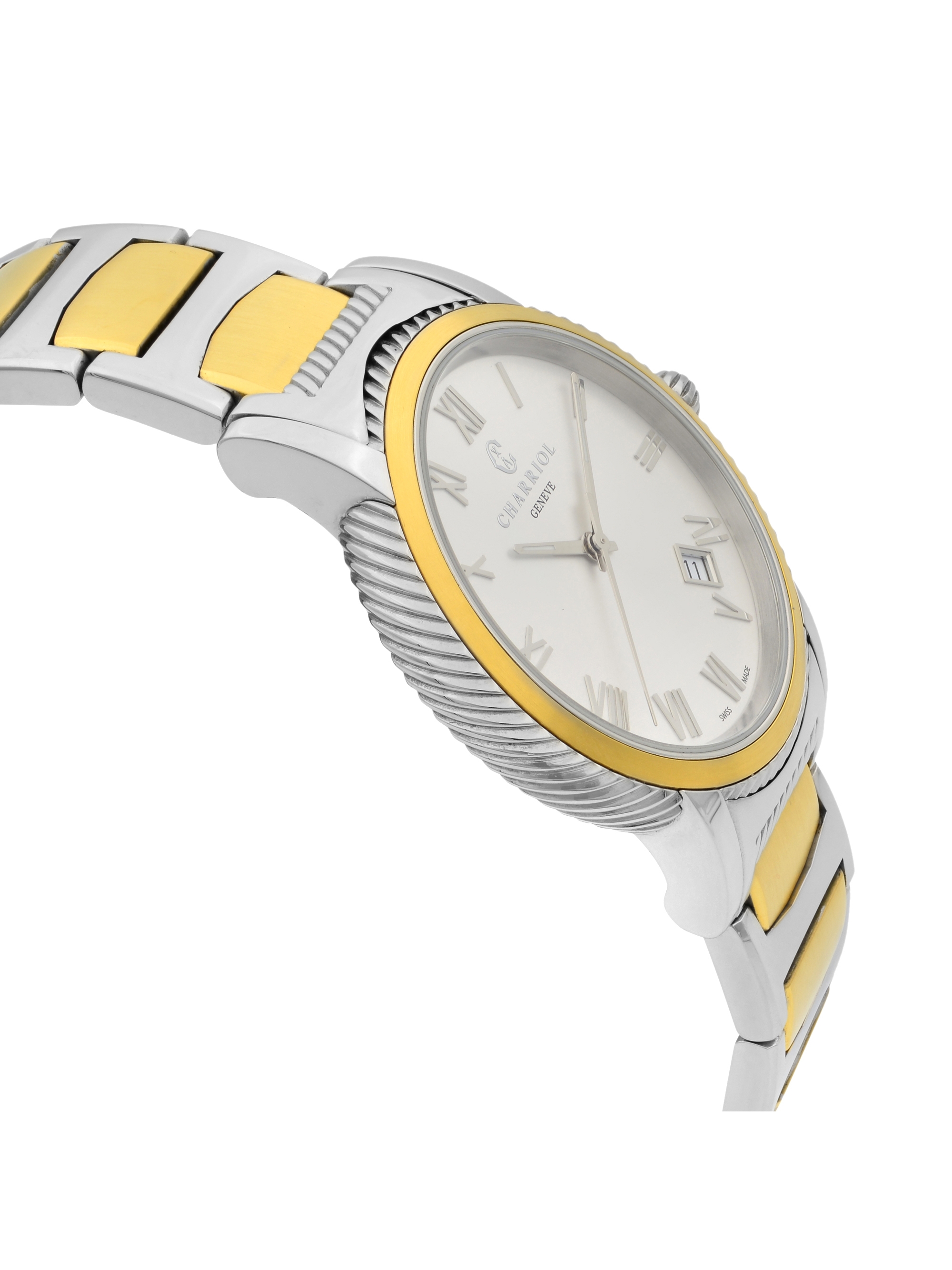 Charriol Parisii Two Tone Steel Silver Dial Quartz Unisex Watch P40SY2.931.001 Pre-Owned - image 4 of 6