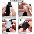 thumbnail image 6 of For Apple Watch Series 9/8/7 [45mm] Case, IC ICLOVER Full Cover Snap-On Cover with Built-in Clear Glass Screen Protector Anti-Scratch & Shockproof Hard PC Transparent Bumper iWatch Series 7/8/9 45mm, 6 of 7