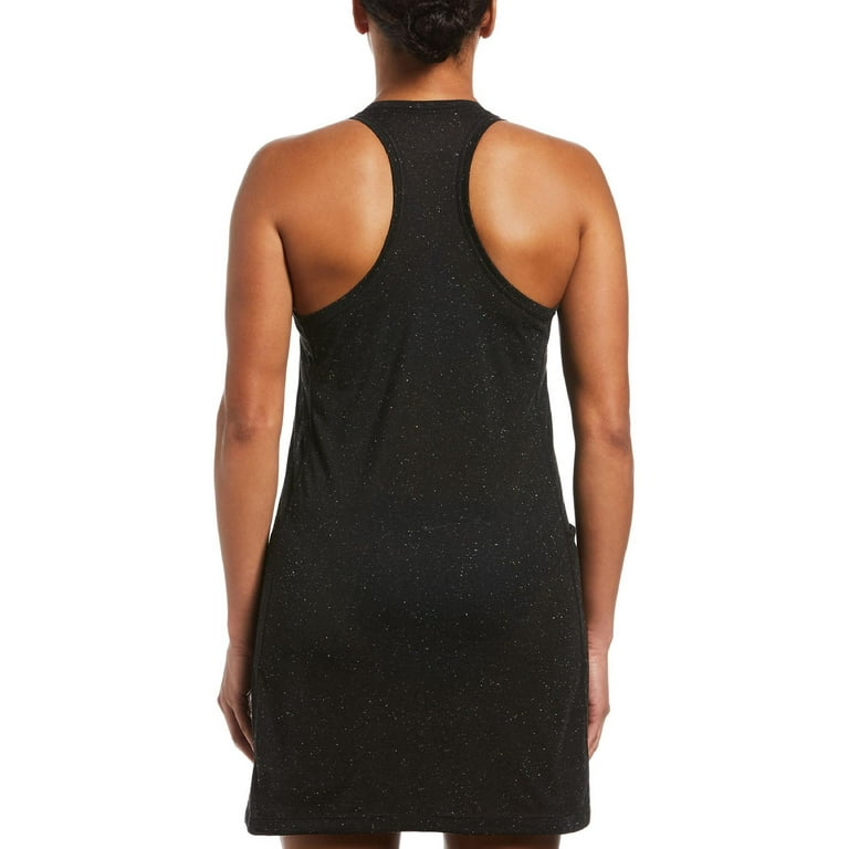 ★andar★ Melange Racerback Coverup Sleeveless Nike Womens Racerback Fitness Dress Swim Cover-Up Black M