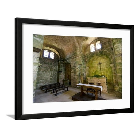 Church Pew Cost Italy, Sardinia, Oristano. the Apse and Pews of the Church of San Giovanni Framed Print Wall Art By Alida Latham ()