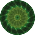 thumbnail image 1 of Ahgly Company Machine Washable Indoor Round Transitional Dark Forest Green Area Rugs, 6' Round, 1 of 7