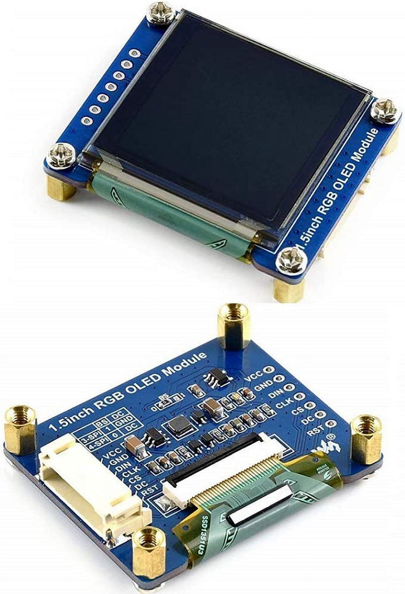 1.5inch RGB OLED Display Module, 128x128 Pixels Displaying 65K Colors, Support Arduino STM32, SPI Interface