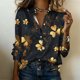 thumbnail image 5 of TaTaai Women Fashion St. Patrick's Day Printed Satin Long Sleeve Shirt Ladies Lapel Button Down Casual Loose Blouse Satin Top for Daily Party Work Vacation Spring Winter Wear Gift, 5 of 5