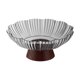 thumbnail image 1 of Bol de fruta con pedestal, bol alto transparente decorativo para dulces, frutos secos y aperitivos. Gris, 1 of 7