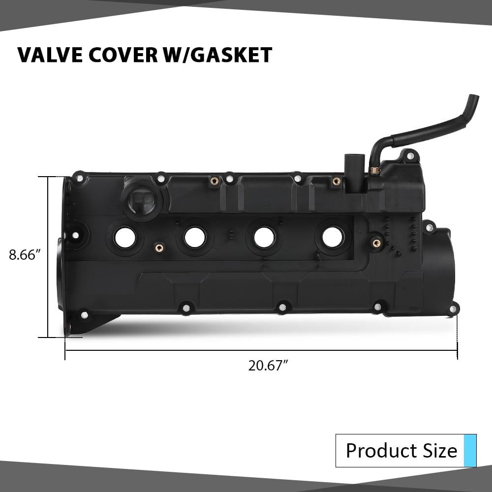 CROSSDESIGN Valve Cover w/Gasket Fit for Hyundai Elantra Tiburon Kia Spectra 2004-2010