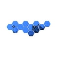 thumbnail image 1 of Agiferg 12Pcs 3D Mirror Hexagon Vinyl Removable Wall Sticker Decal Home Decor, 1 of 1