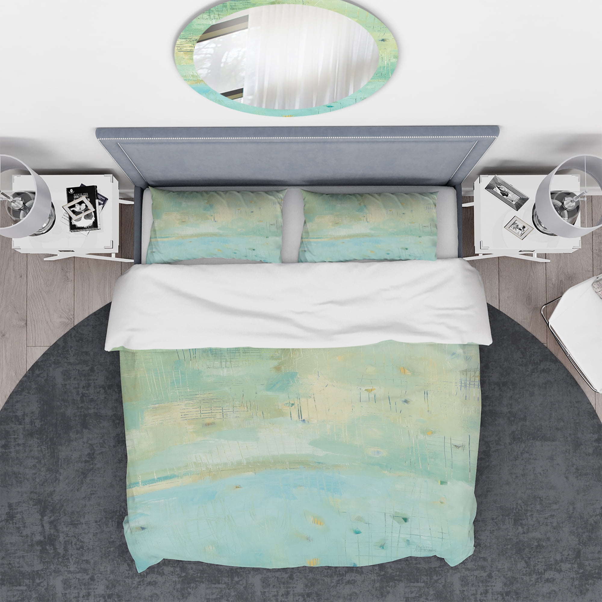 Designart 'Dreaming of the Shore II' Geometric Duvet Cover Set