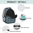 thumbnail image 4 of Excavator and Crane Blue Pattern Backpack for School, Cute School Bag with Adjustable Shoulder Straps and Padded Back, 15.3"x11"x7.1", 4 of 5