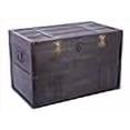 thumbnail image 3 of Coffre de Rangement en Bois Foncé Grand de Style Antique avec Loquet Verrouillable, 3 of 4