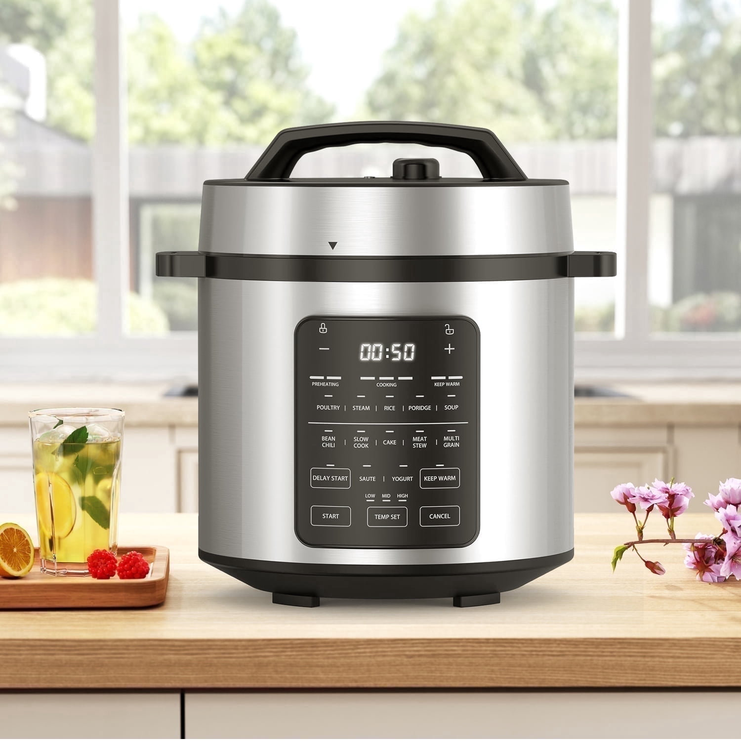 IAGREEA 1.8L Pressure Cooker, 3 Person Multi-Functional Mini