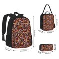 thumbnail image 4 of Naloa 70s Groovy Hippie Retro Print Large Capacity Backpack Lunch Bag Pencil Case Combination 3 Piece Set for Student, 4 of 8
