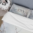 thumbnail image 4 of Designart "Birds on the Brink of Flight II" Animals Bedding Covert Set - Bird Blue Children's Art Bed Set With 2 Shams, 4 of 6