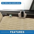 thumbnail image 4 of Unique Bargains 1 Set Car Air Mattress Sleeping Mat 72.83"x32.68"x5.91" Back Seat Bed with Pillows for Car SUV Beige, 4 of 6