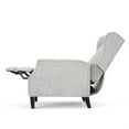 thumbnail image 3 of Nora Manual Recliner Lounge Chair- Wingback- Nailhead Trim- Gray, 3 of 6