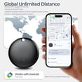thumbnail image 4 of Air Tracker Tag (Android Only), Global Bluetooth Tracking Device, Item Finder and Key Locator, Works with Google Find Hub, Smart Tag for Vehicle/Luggage/Wallet, No Monthly Fees Black 4 Pack, 4 of 9