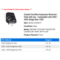 thumbnail image 2 of Coolant Overflow Expansion Reservoir Tank with Cap - Compatible with 2002 - 2003 Dodge Ram 1500, 2 of 3