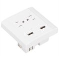 thumbnail image 2 of Toma de pared USB dual 10A US 110/220V Toma de carga eléctrica para la escuela de oficina en casa, 2 of 10