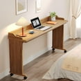 thumbnail image 4 of Tribesigns 70.8" Over Bed Table with Wheels - Mobile Queen Over The Bed Desk with Outlet and USB, Adjustable Drafting Table and Wood Frame, 4 of 5