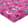 thumbnail image 2 of Ambesonne Feminine Fitted Sheet, Crown Pattern Flower, Twin XL Size, Fuchsia, 2 of 3