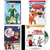 Christmas Holiday Movies DVD 4 Pack Assorted Bundle: Elf, Rudolph the Red-Nosed Reindeer, An Elf's Story, A Charlie Brown Christmas