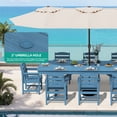 thumbnail image 5 of SERWALL 9 Pieces Outdoor Dining Set, Patio Dining Set, HDPE Outdoor Table and Chair with Umbrella Holes, (1 Table + 8 Chairs), 5 of 9