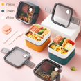 thumbnail image 3 of Microwave Oven Heating Lunch Box With Cutlery Set Separate Lunch Box, 3 of 4