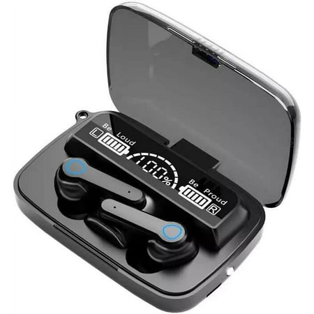 True Wireless Earbuds for Samsung Galaxy S23 S23+ S23 Ultra Bluetooth 5.1 Headset Touch Control with LED Digital Display Charging Case, Noise Cancelling Earbuds with Mic - Black