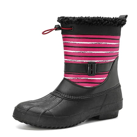 

Earlde Womens Winter Duck Boots Waterproof Cold Weather Snow Boots Pink Size 6-11