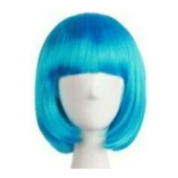 Multiple Color Full Wig Short Fashion Bob Wig Synthetic Hair Short Straight Hair BLUE