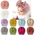 thumbnail image 2 of Magazine Newborn Unisex Elastic Cap,Turban Knot Hats for Infant,Soft Hat with Cute Bow Headwrap, 2 of 2