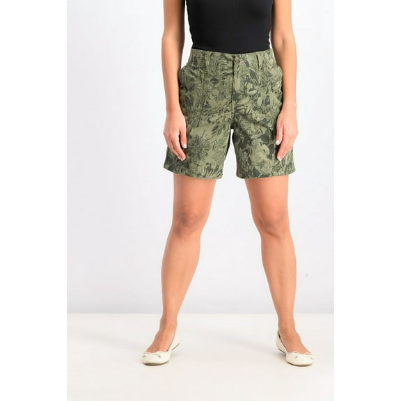 Style & Co. Zig Zag Floral Exp OV Shorts 10