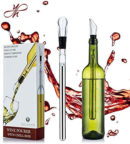 Wine Bottle Chiller 3 In 1 Chiller Aerator Pourer Stainless Steel 