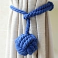 thumbnail image 2 of Curtain Tiebacks - Heavy Duty Curtain Rope Tieback, Handmade Rural Decorative Curtain Holdbacks (Beige), 2 of 3