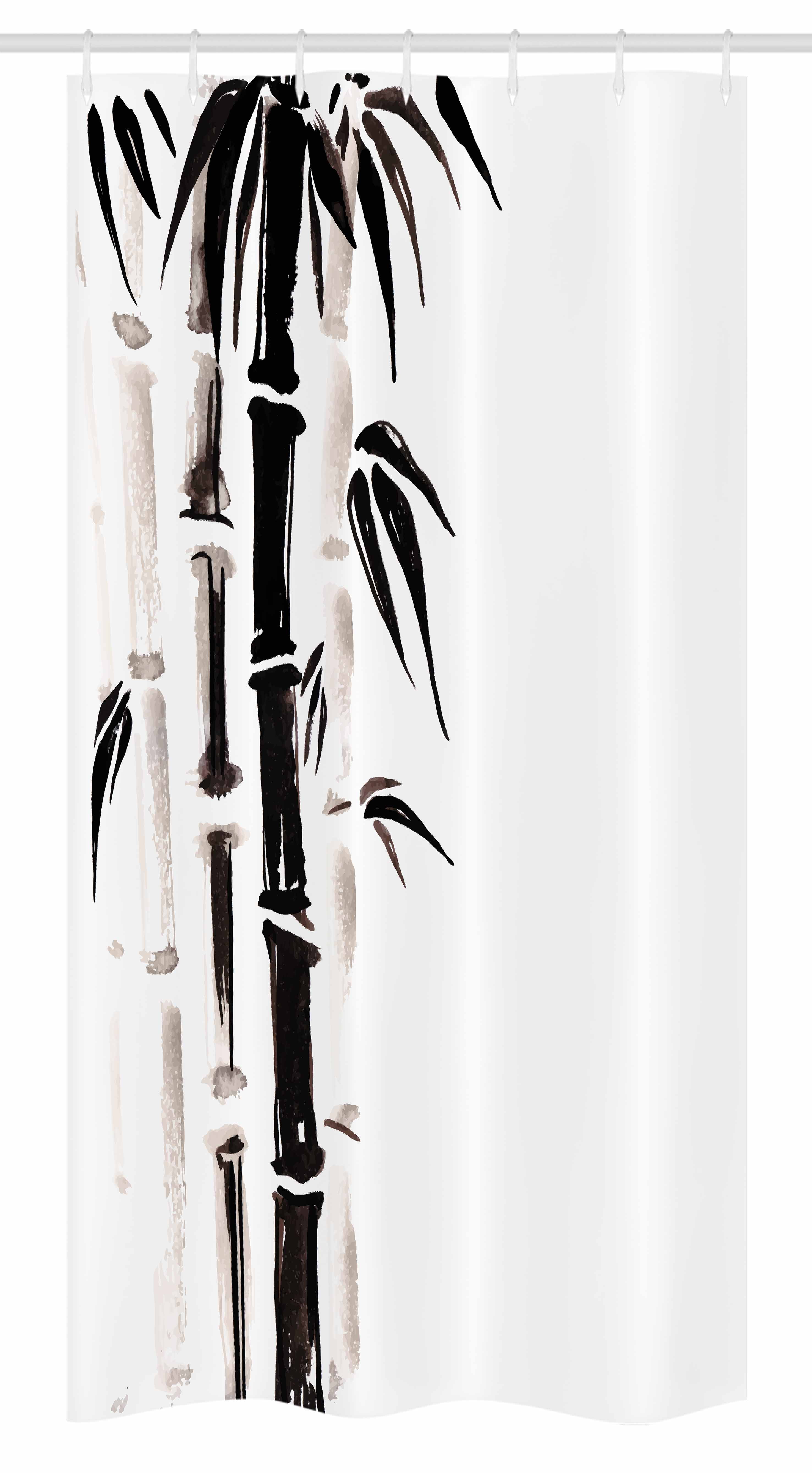 Bamboo Stall Shower Curtain, Bamboo Pattern in Traditional Chinese