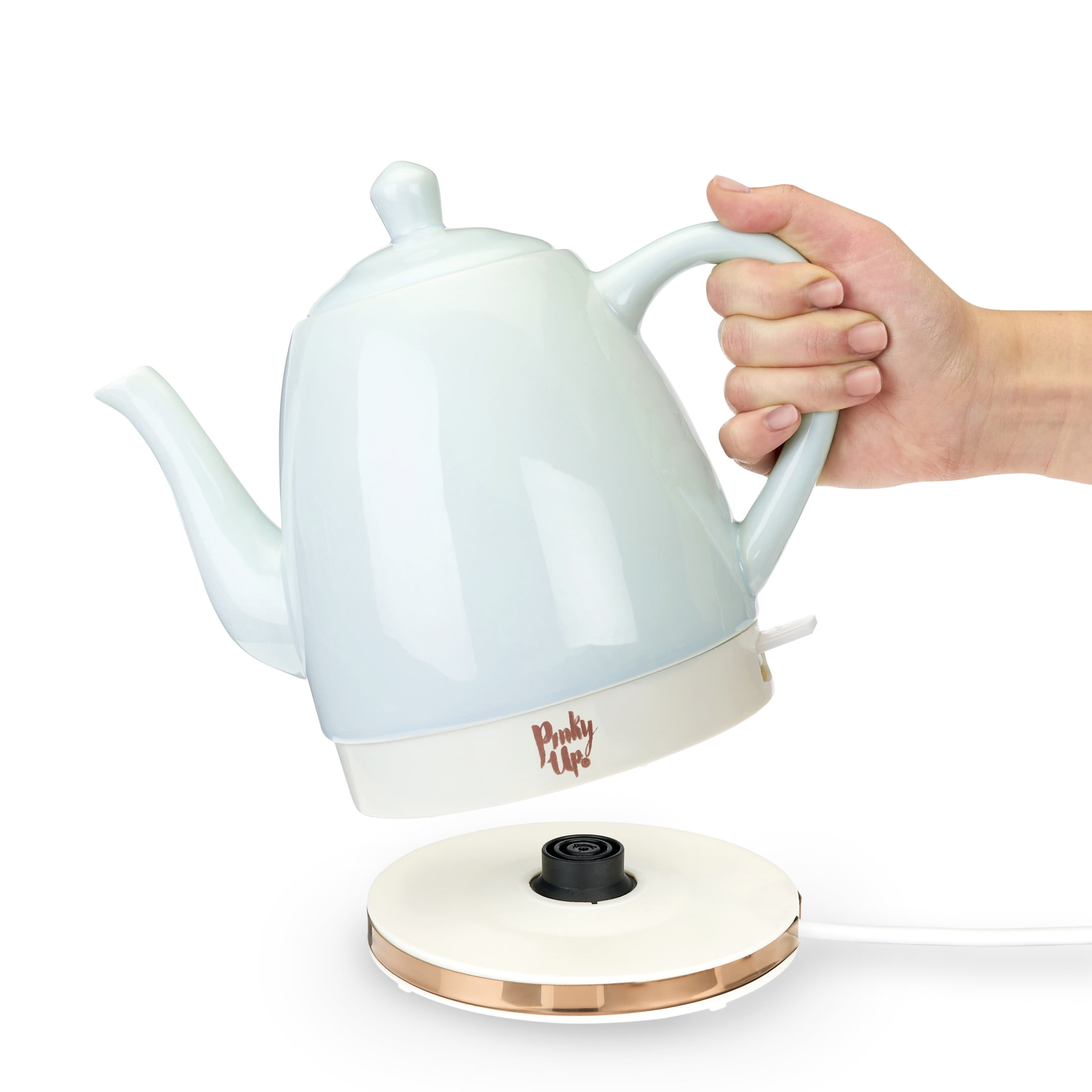 Pink Up Noelle Ceramic Electric Kettle for Hot Tea and Coffee, 1.5L, Mint