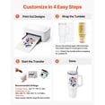 thumbnail image 6 of KFFKFF 8 Pack Sublimation Tumblers, 40 oz Stainless Steel Cups with Handle, Lids, and Straws, Double-Wall Insulated Blanks for DIY Customization, 6 of 9