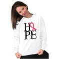 thumbnail image 4 of Hope Pink Ribbon Breast Cancer BCA Women Crewneck Sweatshirt Brisco Brands L, 4 of 6