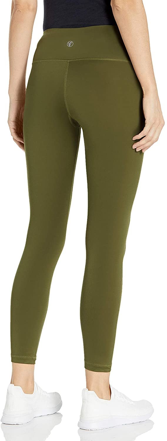VIP Jeans - Teen Girls Leggings High Waist Activewear Style for Yoga, Gym in Olive Green - Medium - image 2 of 2