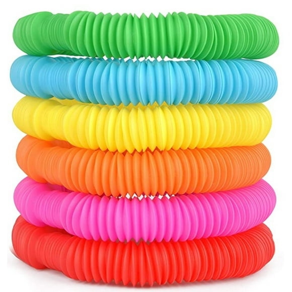FOCUSNORM Sensory Tube Toy, Colorful Pop Telescopic Decompression Tool