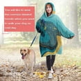 thumbnail image 4 of Blue and Gold Marble Wave Art Pattern Wearable Oversized Blanket,Wearable Blanket Hoodie for Adults,Cozy Hooded Blankets with Super Pockets,Super Warm Fuzzy Pullover for Women & Men, 4 of 6