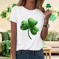 thumbnail image 5 of larppty Clover St Patricks Day Shamrock St Pattys Day Irish Shirt for Women (White, L), 5 of 9