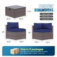 thumbnail image 4 of Sunmthink 7-Piece Wicker Patio Furniture Sets, Outdoor Conversation Set with 4 Inches Thick Cushions and Waterproof Cover, 4 of 6