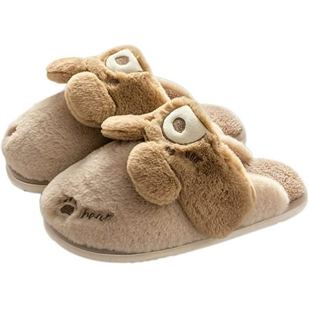 

CoCopeaunt Women Bunny Animal Slippers Cute Soft Memory Foam Anti-Skid Faux Fur House Slippers Indoor Outdoor Warm Bedroom Shoes