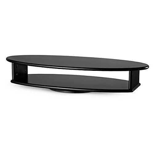 Double Wide Oval TV Swivel Stand 36" W (Black)