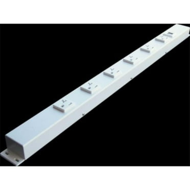 X1 HTU206VW1 24 in., 20A 6 Outlets Hardwired Power Strip with USB