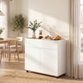 thumbnail image 5 of ELLEGNT Buffet Cabinet with Push‑to‑Open Doors – Sideboard Storage and Drawer for Kitchen, White, 5 of 10
