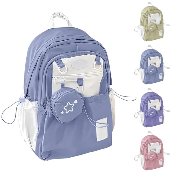 ibiyuan School Backpacks Lightweight Durable Drawstring Large Capacity Casual School Bag for Ages 6th 7th 10th 12th, High School, University, Travel, Daily Commute